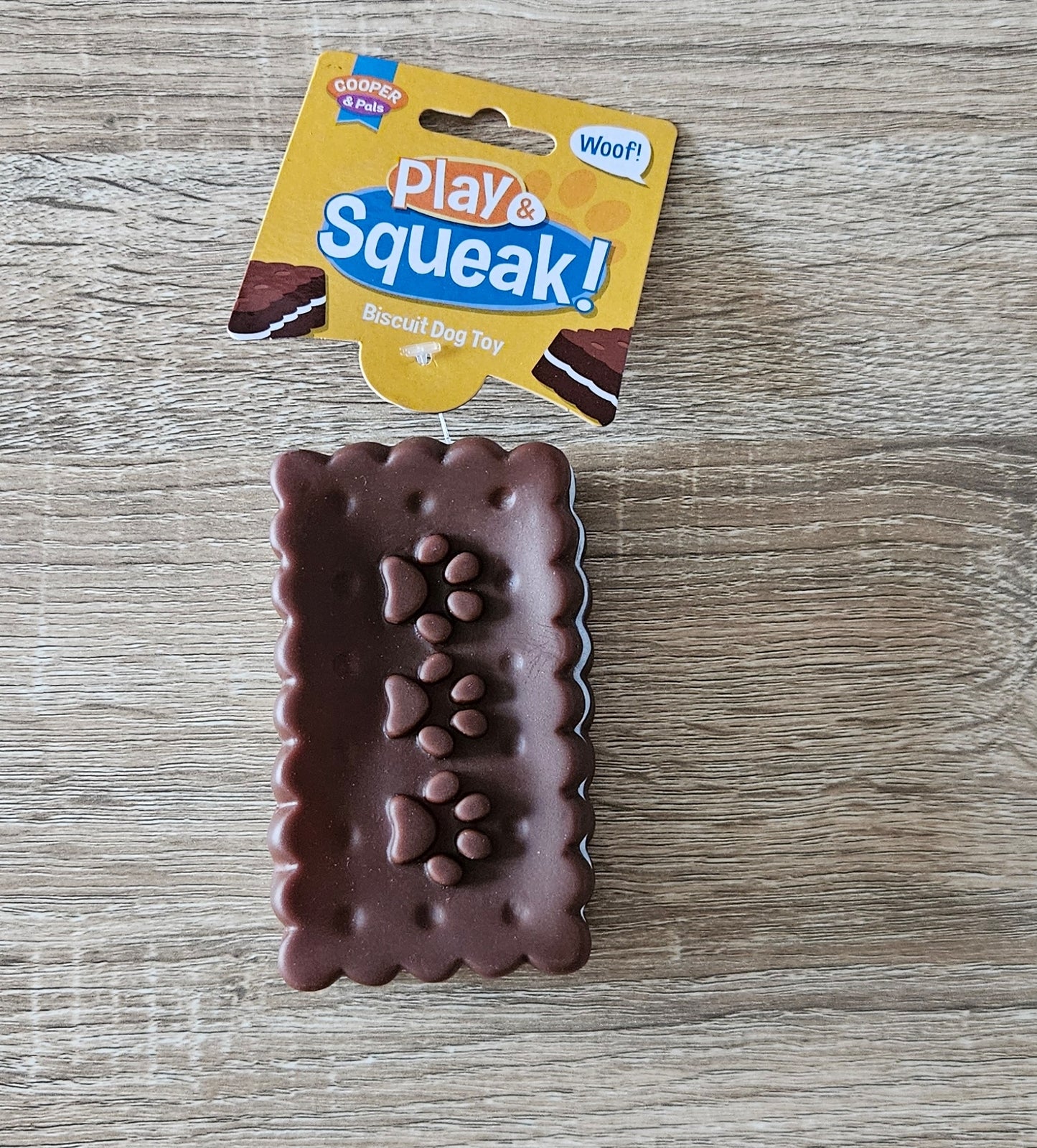 Chocolate Biscuit Squeaky Vinyl Toy