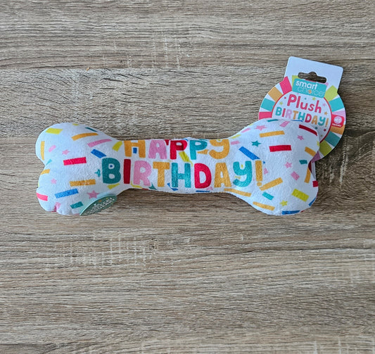 Plush Birthday Dog Bone